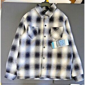 Iceburg Youth Boys Thermal Plaid Coat Jacket L 16/18 Brand New Plaid Pockets